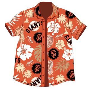 SF Giants Alaska Airlines Aloha Button Up Shirt